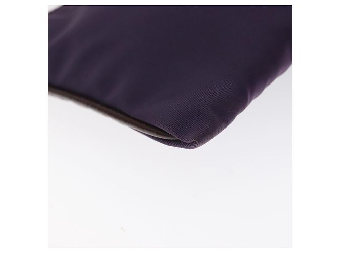 Pochette Prada in nylon viola oro Auth ti3227 D'oro Porpora - vista 16