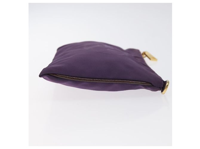 Pochette Prada in nylon viola oro Auth ti3227 D'oro Porpora - vista 3