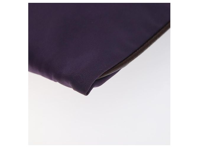 Pochette Prada in nylon viola oro Auth ti3227 D'oro Porpora - vista 7