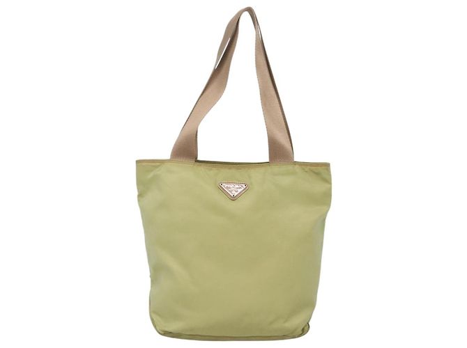 PRADA Tote Bag Nylon Hellgrün Auth 127872 - Ansicht 13