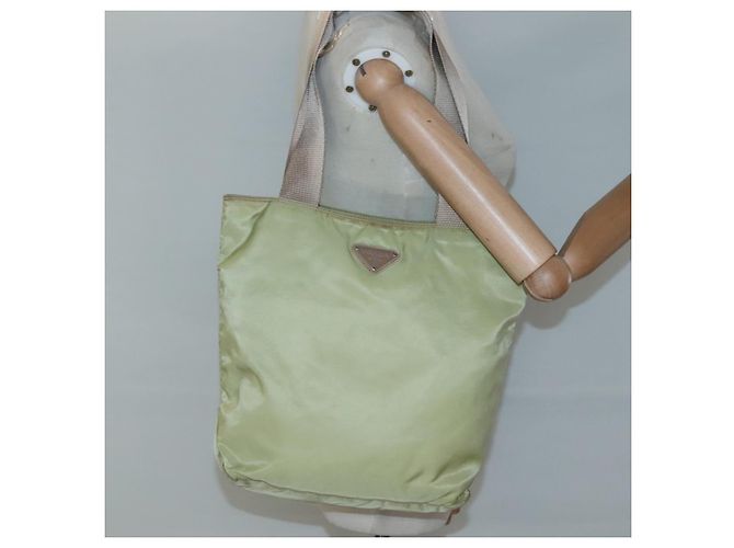 PRADA Tote Bag Nylon Hellgrün Auth 127872 - Ansicht 23