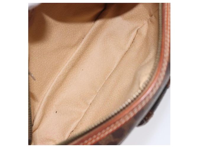 Céline Bolso de hombro de lona Macadam CELINE en cuero PVC marrón dorado Auth 130409 Castaño - vista 10