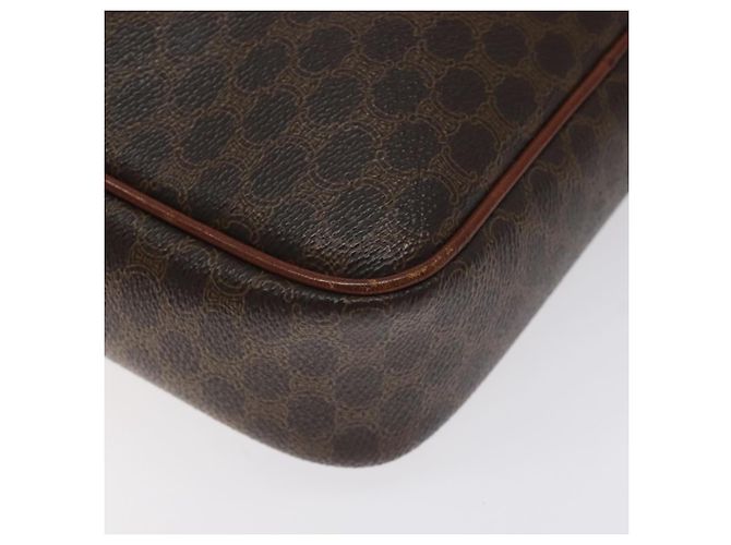 Céline Bolso de hombro de lona Macadam CELINE en cuero PVC marrón dorado Auth 130409 Castaño - vista 17
