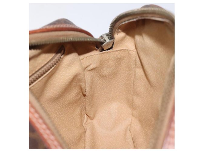 Céline Bolso de hombro de lona Macadam CELINE en cuero PVC marrón dorado Auth 130409 Castaño - vista 20