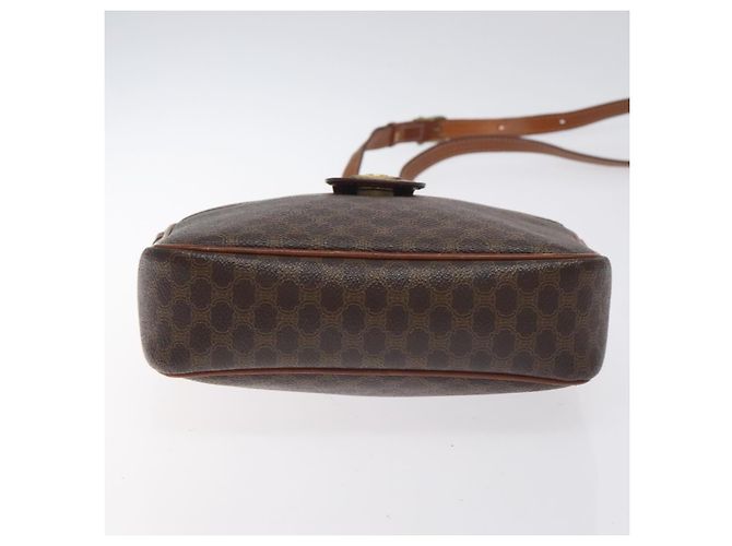Céline Bolso de hombro de lona Macadam CELINE en cuero PVC marrón dorado Auth 130409 Castaño - vista 5