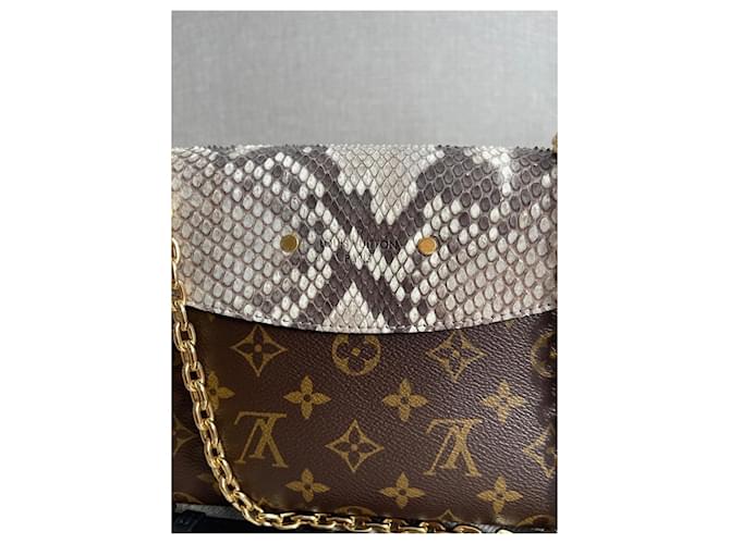 Louis Vuitton Saint-Placide in Python Marrone - vista 5