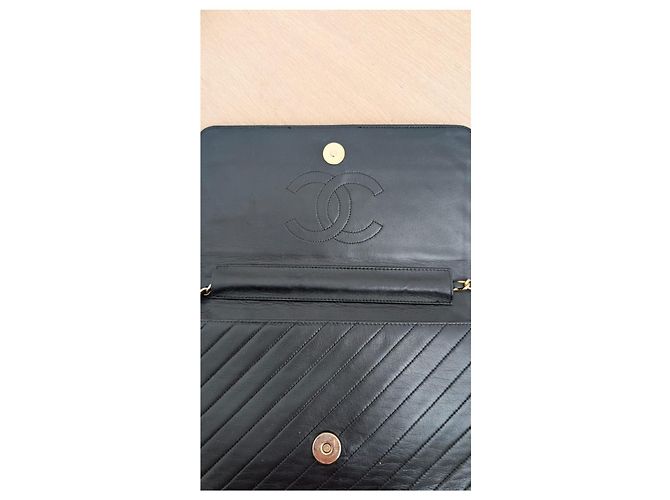 Timeless Chanel Classico Diagonale Medio Senza Tempo Nero - vista 10
