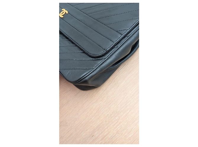 Timeless Chanel Classico Diagonale Medio Senza Tempo Nero - vista 12
