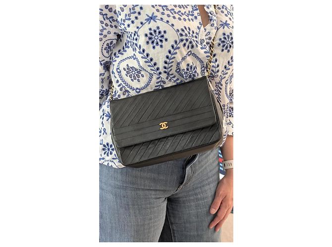 Timeless Chanel Classico Diagonale Medio Senza Tempo Nero - vista 14