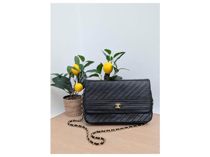 Timeless Chanel Classico Diagonale Medio Senza Tempo Nero - vista 2