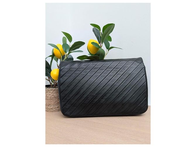 Timeless Chanel Classico Diagonale Medio Senza Tempo Nero - vista 3