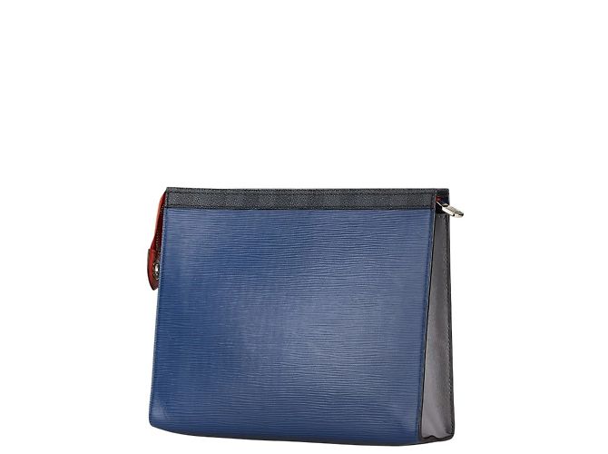 Pochette Voyage MM en cuir Epi Damier Graphite de Louis Vuitton Noir Bleu Marine - vue 2