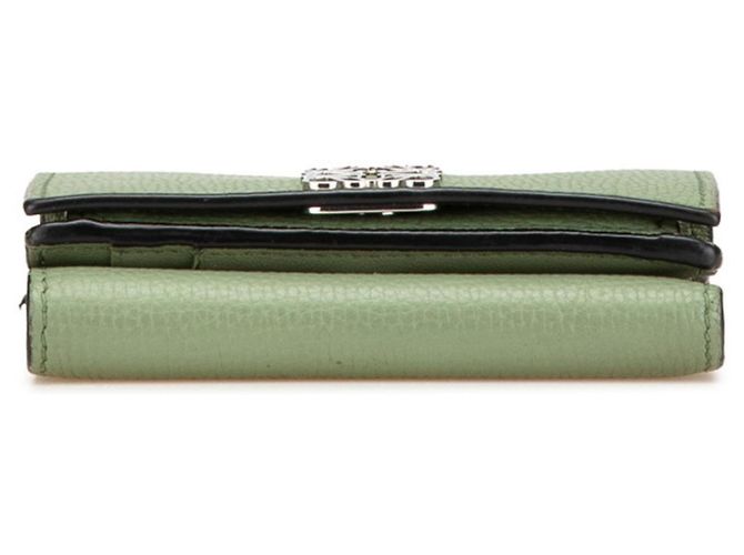 Cartera Trifold Anagram Loewe en cuero de ternera verde - vista 3
