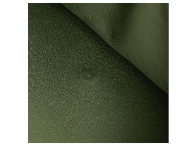 Cartera Trifold Anagram Loewe en cuero de ternera verde - vista 4