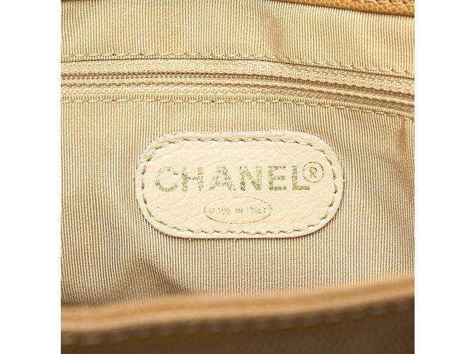 Borsa Tote Chanel Coco Mark Chain Beige - vista 10