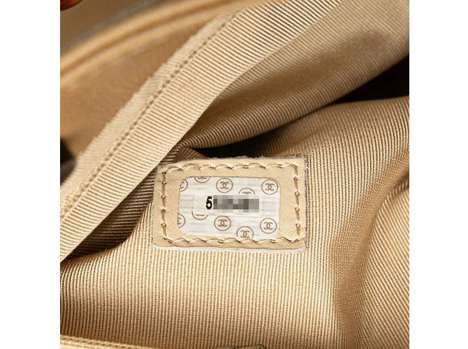 Borsa Tote Chanel Coco Mark Chain Beige - vista 11