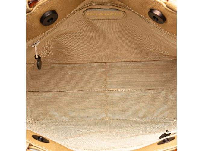 Borsa Tote Chanel Coco Mark Chain Beige - vista 8