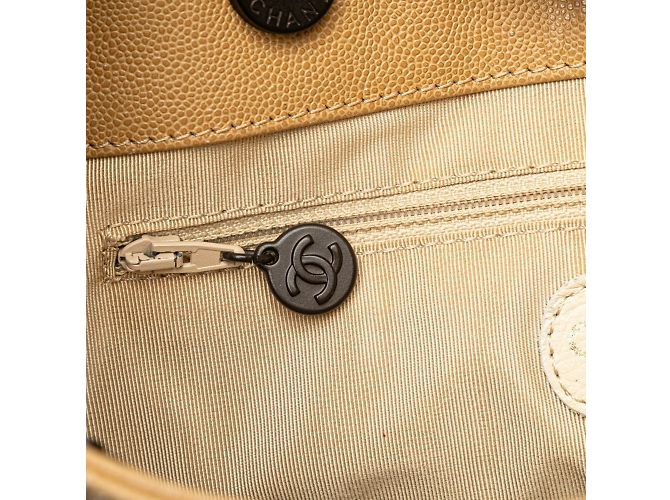 Borsa Tote Chanel Coco Mark Chain Beige - vista 9