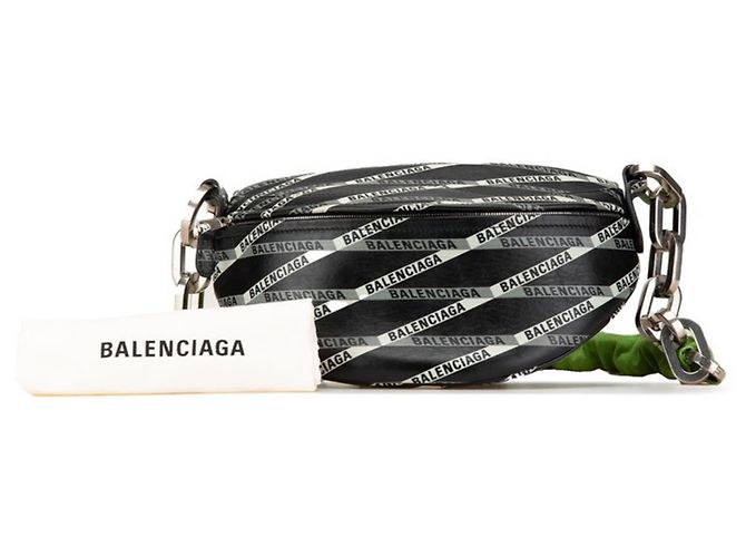 Marsupio souvenir Balenciaga Nero Verde - vista 13