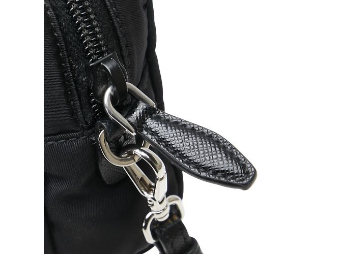 Bolso Triángulo Logo Re-Nylon de Prada Vera Negro - vista 7