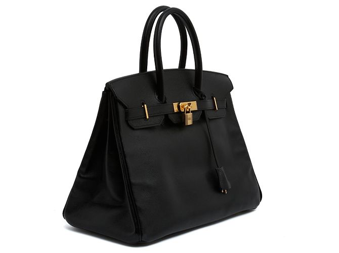 Borsa Birkin 35 Hermès 1999 in Pelle Epsom Tinta Nera Nero - vista 2