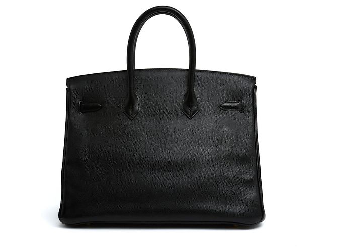 Borsa Birkin 35 Hermès 1999 in Pelle Epsom Tinta Nera Nero - vista 3