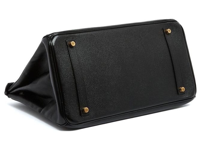 Borsa Birkin 35 Hermès 1999 in Pelle Epsom Tinta Nera Nero - vista 5