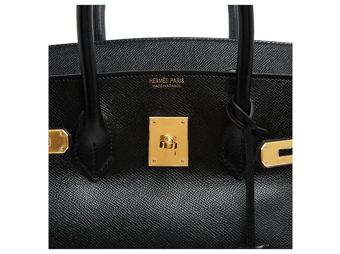 Borsa Birkin 35 Hermès 1999 in Pelle Epsom Tinta Nera Nero - vista 6