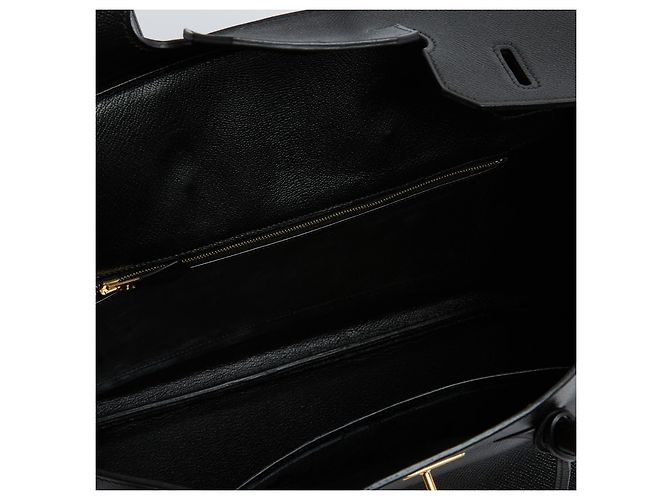 Borsa Birkin 35 Hermès 1999 in Pelle Epsom Tinta Nera Nero - vista 7