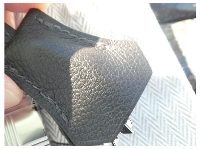 campanella, linguetta e lucchetto hermès nuovo dustbag pelle togo Marrone - vista 6