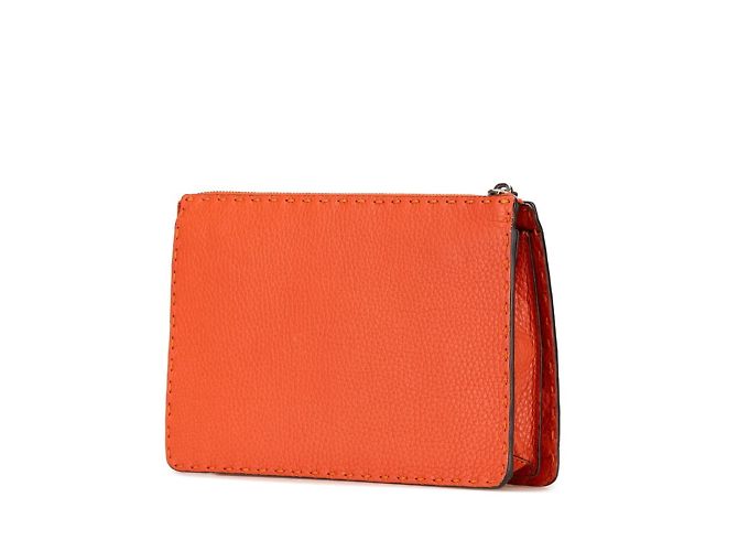 Borsa Clutch Fendi Selleria Arancione - vista 2