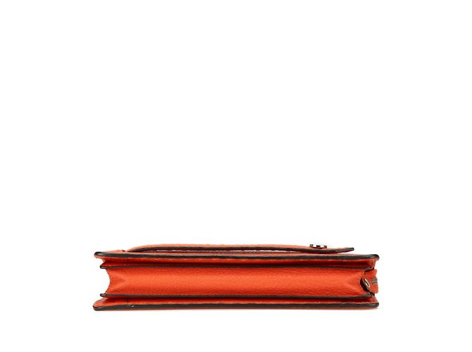 Borsa Clutch Fendi Selleria Arancione - vista 3