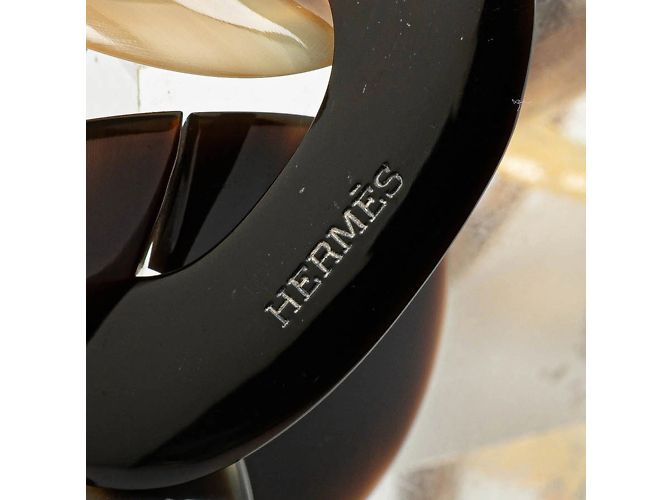 Hermès Collana in corno di bufalo marrone Hermes - vista 3