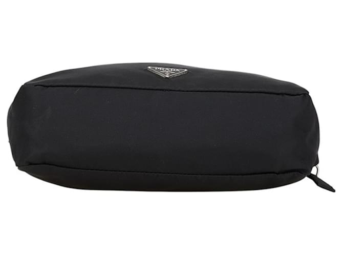 Bolsito con placa de logo triangular Prada Negro - vista 3