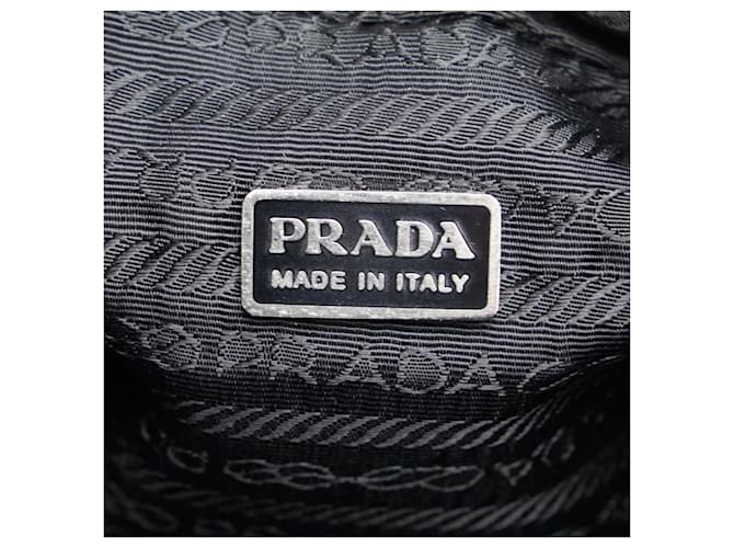 Bolsito con placa de logo triangular Prada Negro - vista 7
