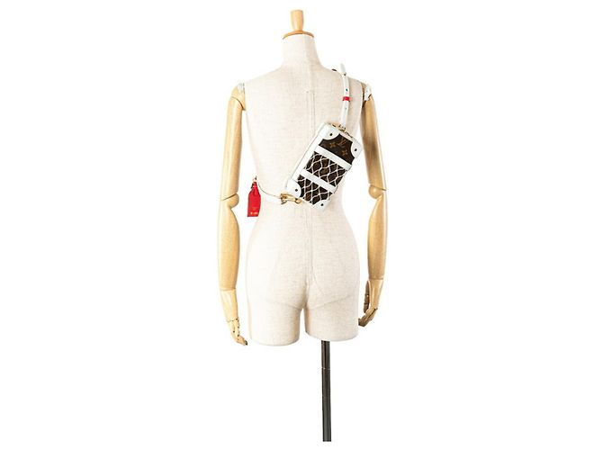 Borsa a tracolla Monogram Soft Trunk Phone Box Louis Vuitton x NBA Marrone Bianco - vista 10