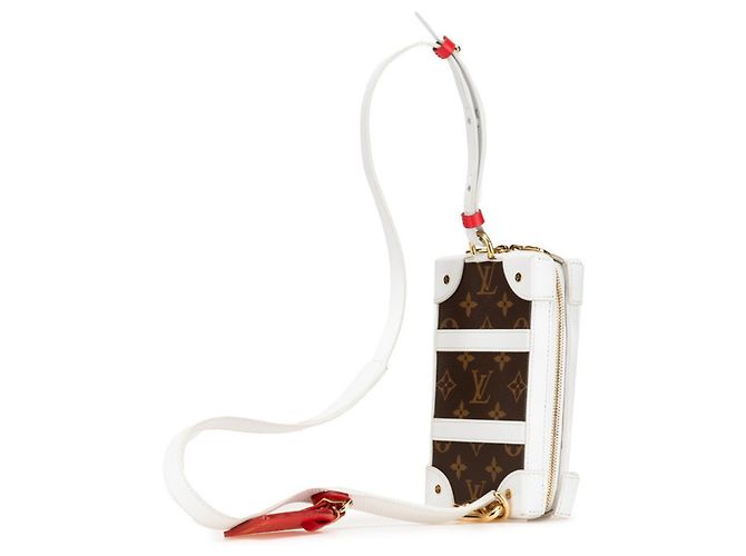 Borsa a tracolla Monogram Soft Trunk Phone Box Louis Vuitton x NBA Marrone Bianco - vista 2