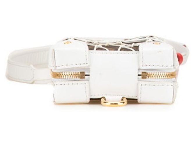 Borsa a tracolla Monogram Soft Trunk Phone Box Louis Vuitton x NBA Marrone Bianco - vista 3