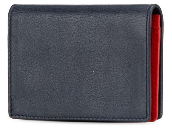 Portafoglio in pelle blu navy e rosso Christian Dior - vista 2