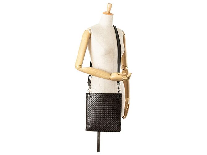 Borsa a tracolla Intrecciato di Bottega Veneta Marrone - vista 11