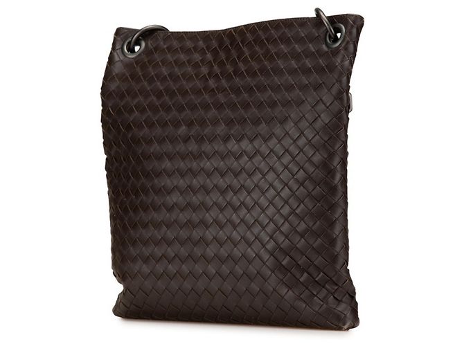 Borsa a tracolla Intrecciato di Bottega Veneta Marrone - vista 2