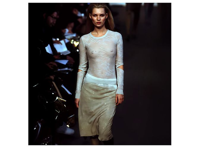 Camiseta con corte en el codo Helmut Lang Beige - vista 3