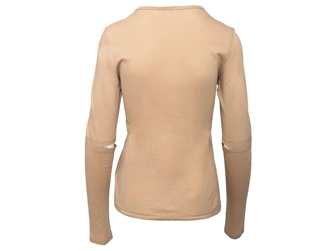 Camiseta con corte en el codo Helmut Lang Beige - vista 5