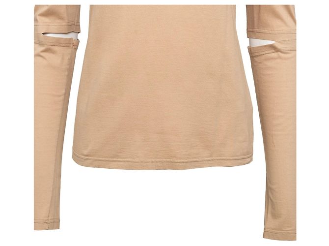 Camiseta con corte en el codo Helmut Lang Beige - vista 6