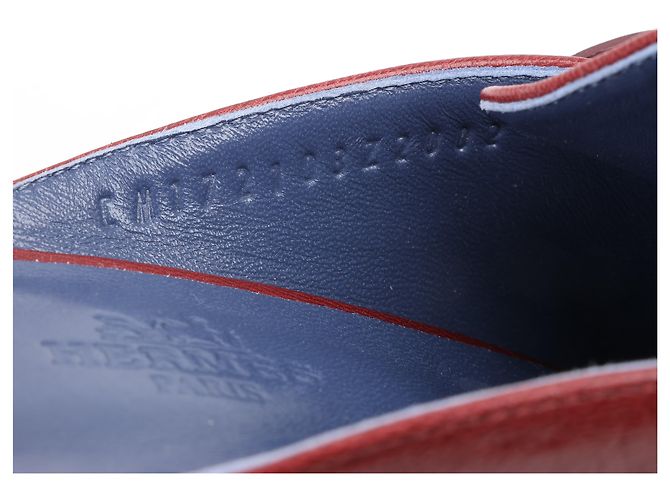Hermès Mule de cuero Constance Hermes Paradis en burdeos, talla 37,5 EU - vista 14