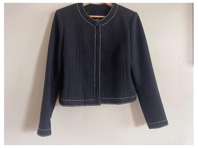 Chanel Jacken Schwarz Marineblau - Ansicht 2