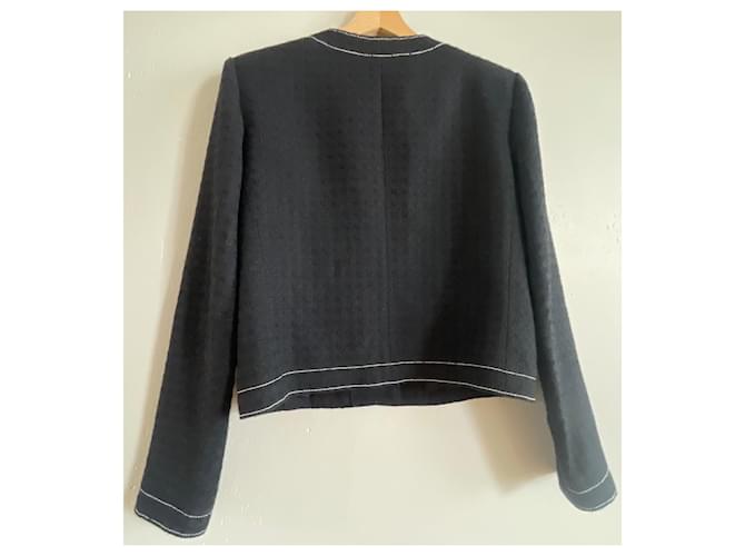 Chanel Jacken Schwarz Marineblau - Ansicht 3