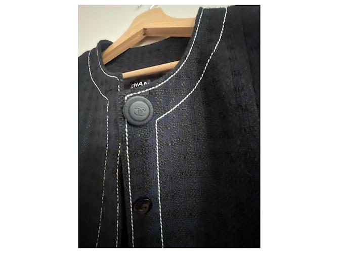Chanel Jacken Schwarz Marineblau - Ansicht 4