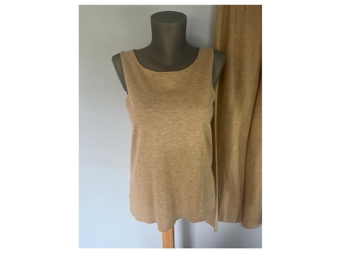 Autre Marque Conjunto de 3 piezas Interdee – Taupe claro M/L – Top, chaleco con capucha, pantalones fluidos - vista 3