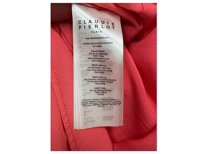 Claudie Pierlot Rotes Rüschenhemdkleid - Ansicht 5